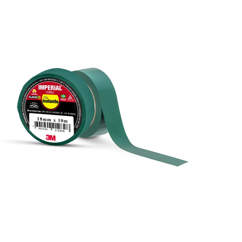 Fita Isolante 3M™ Imperial® – Verde, 18mm x 10m