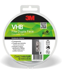 Fita 3M™ VHB™ Dupla-Face de Adesivo Transferível 4910, 12 mm x 5 m