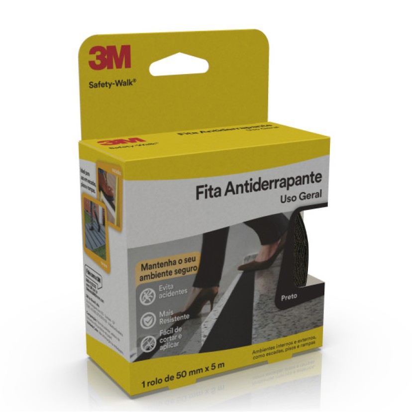 Fita Antiderrapante 3M™ Safety-Walk®, Preta , 50 mm x 5 m