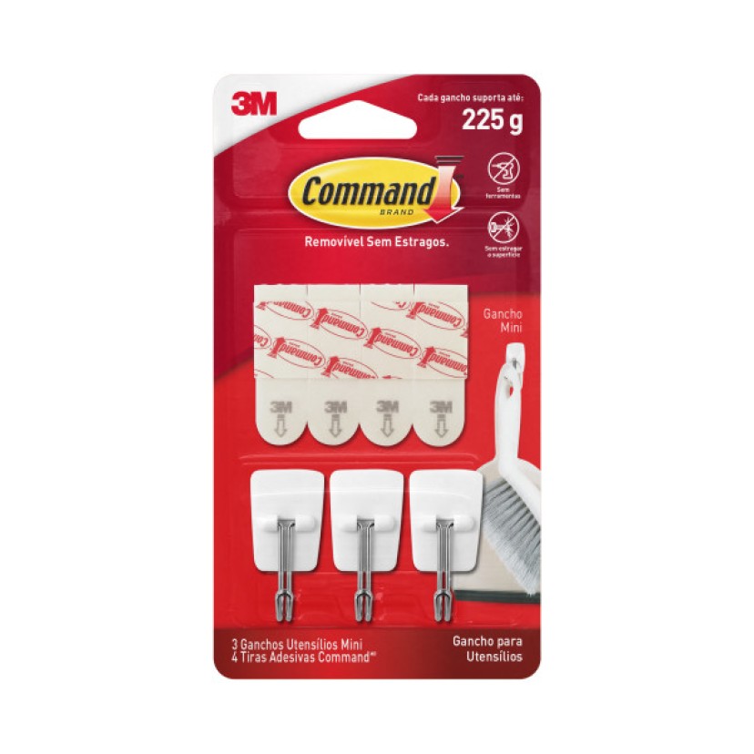 Mini Gancho Command® para Utensílios, Branco, 225 g