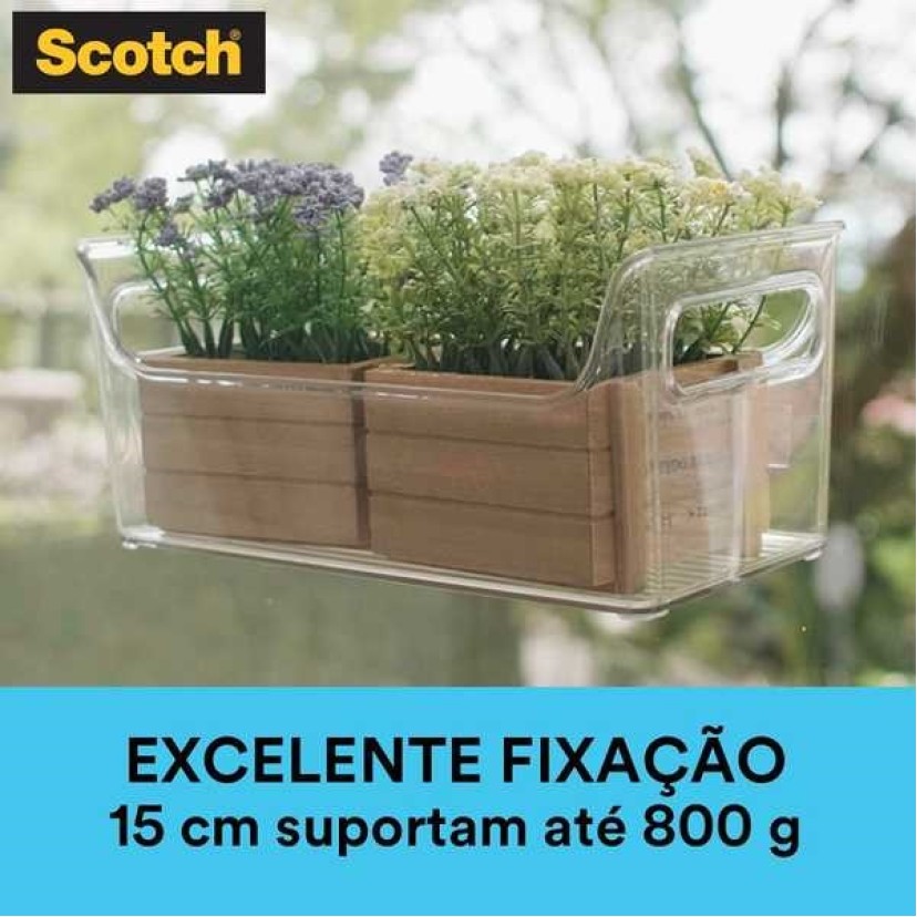 Fita Dupla Face 3M™ Scotch® Fixa Forte, Transparente, 12 mm x 2 m