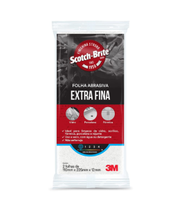 Folha Abrasiva Scotch-Brite Extra Fina Branca HC000633681 3M