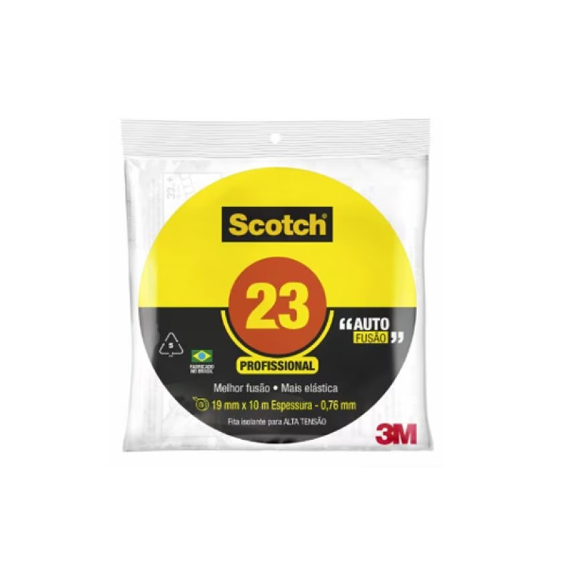 Fita Isolante de Autofusão 3M Scotch Preta 23 - 19mm x 10m