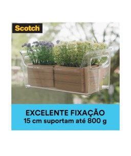 Fita Dupla Face 3M Scotch Fixa Forte, Transparente 19mm x 2m