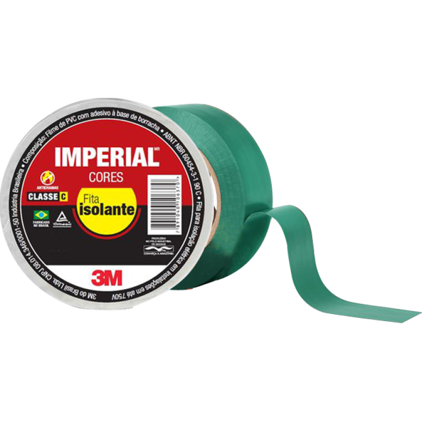 Fita Isolante 3M™ Imperial® – Verde, 18mm x 10m