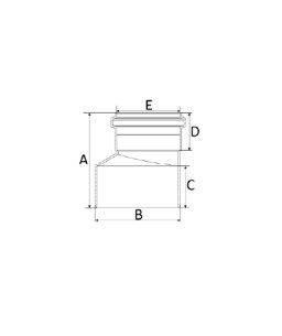 Redução Excêntrica 150x100mm SN Esgoto Amanco