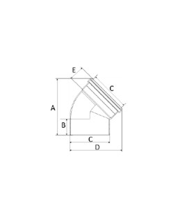 Joelho 150mm 45º Esgoto SN Amanco