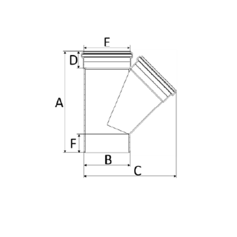 Junção Simples 150mm Esgoto SN Amanco