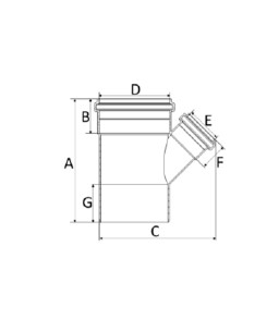 Junção de Redução SN 75x50mm Esgoto Amanco