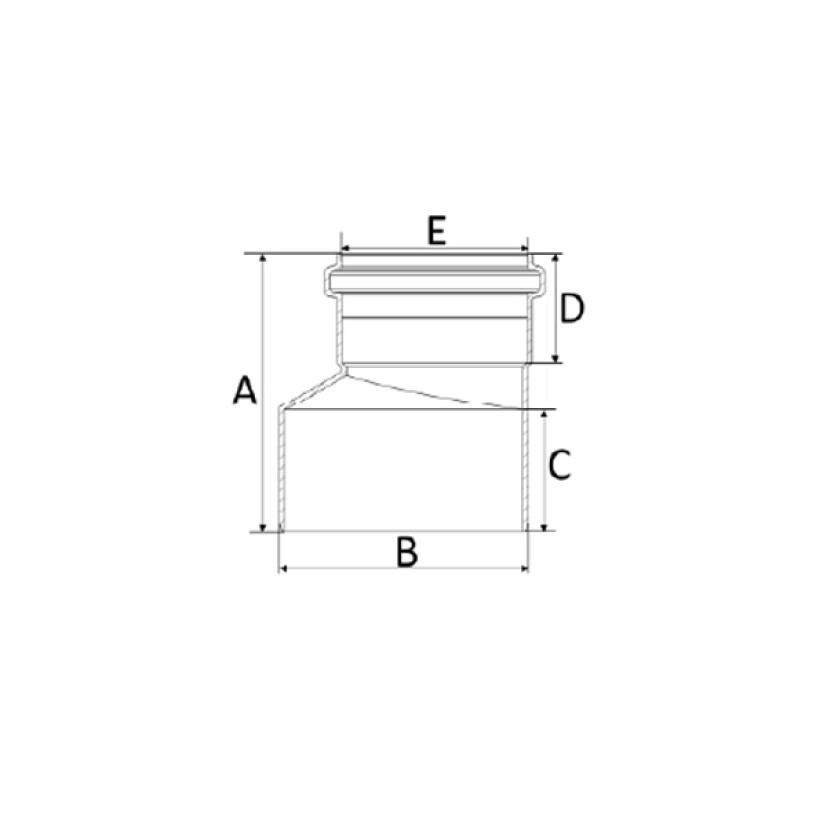 Redução Excêntrica 100x50mm SN Esgoto  Amanco