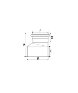 Redução Excêntrica 150x100mm SR Esgoto Amanco