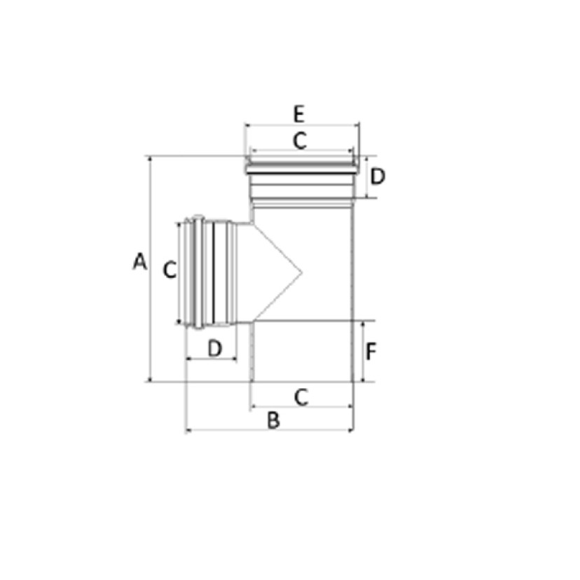 Tê 150mm Esgoto SR Amanco