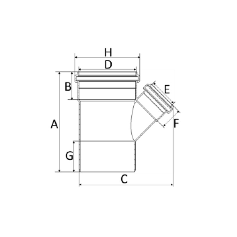 Junção de Redução 100x75mm SR Esgoto Amanco