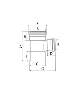 Tê de Redução 100x75mm Esgoto SR Amanco