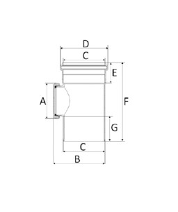 Tê de Inspeção 150x100mm Esgoto SR Amanco