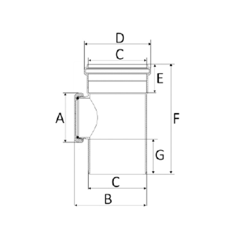 Tê de Inspeção 150x100mm Esgoto SR Amanco