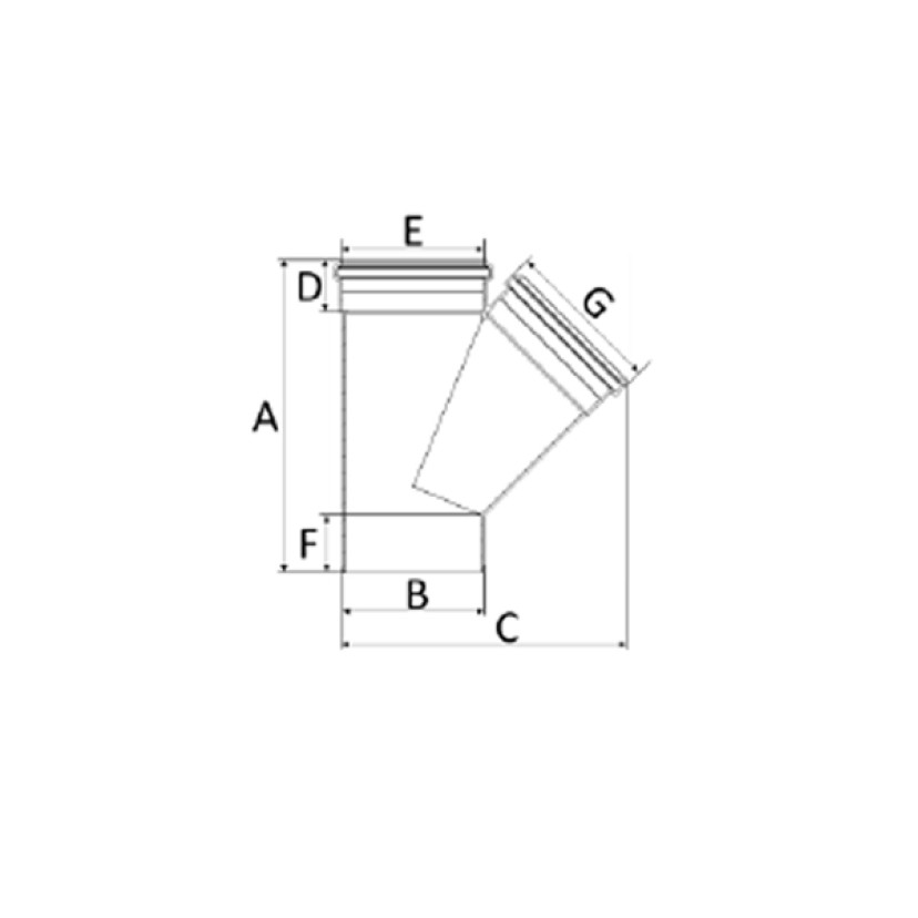 Junção Simples 40mm Silentium Amanco