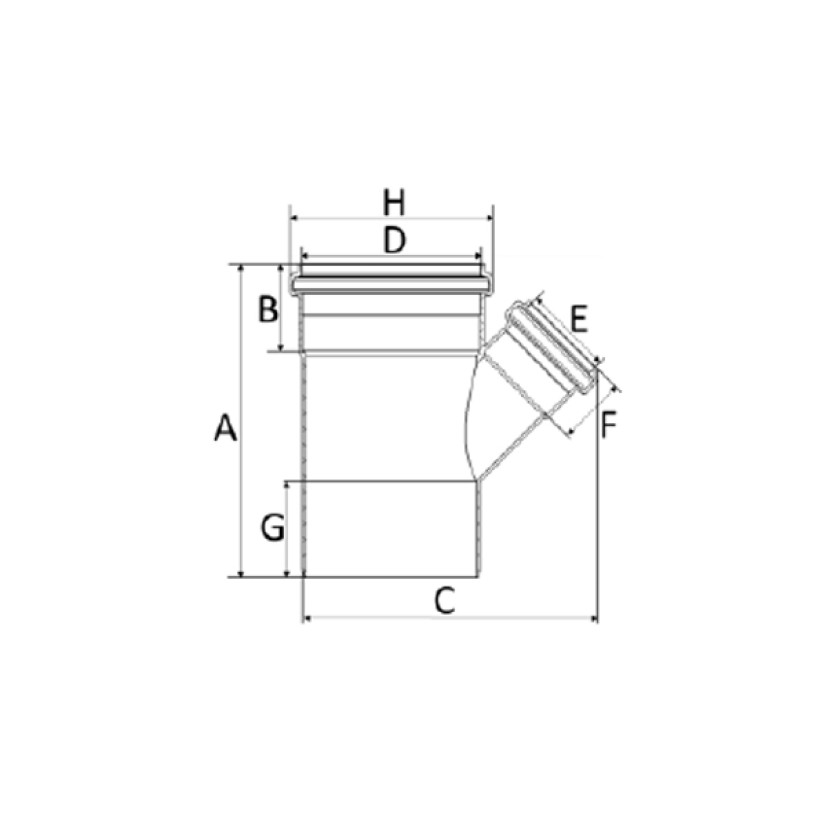 Junção de Redução 75X50mm Silentium Amanco