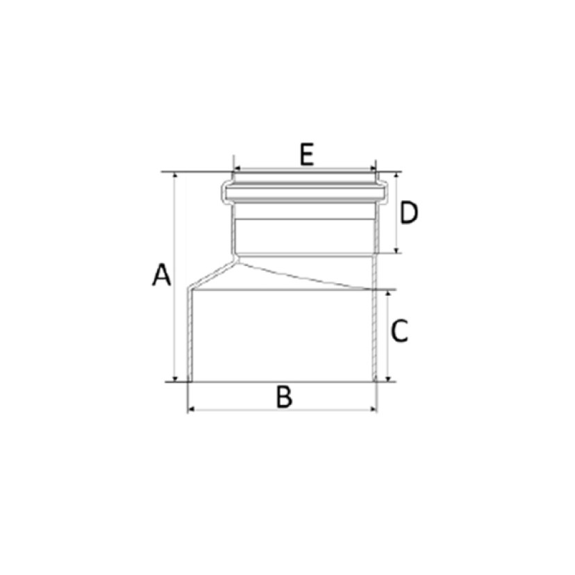 Redução Excêntrica 150x100mm Silentium Amanco