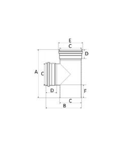 TÊ 150mm Silentium Amanco