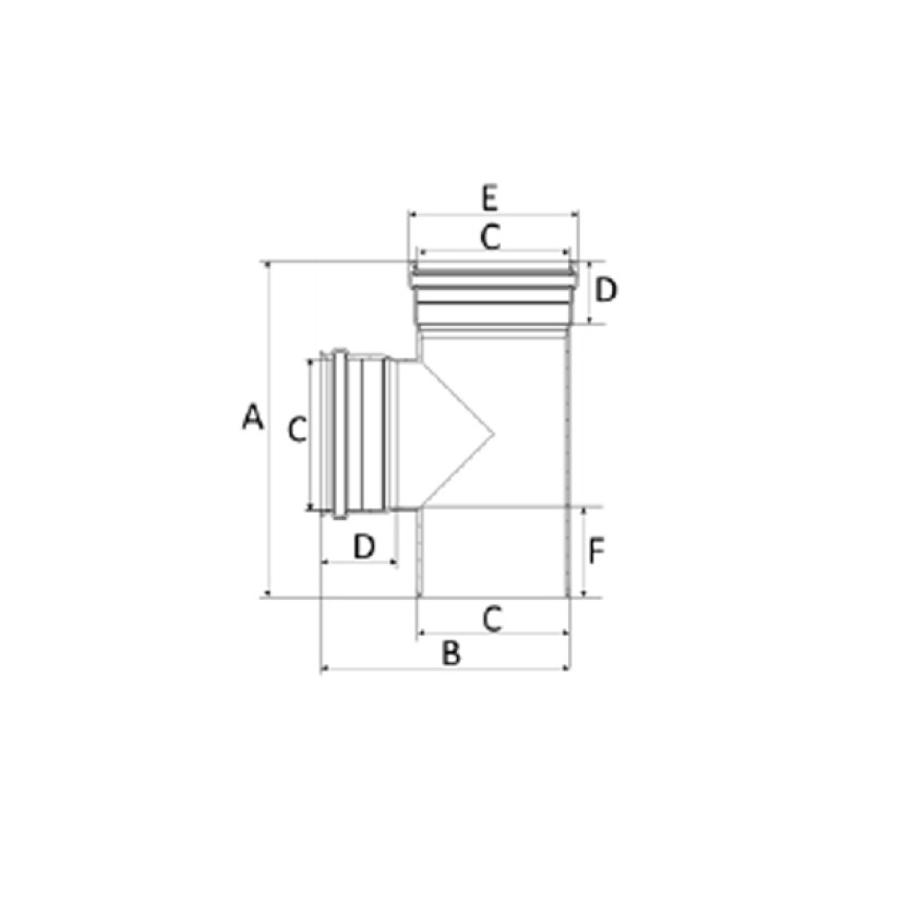 TÊ 150mm Silentium Amanco