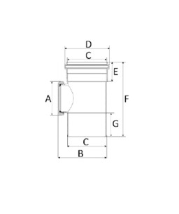 Tê de Inspeção 75x75mm Silentium Amanco