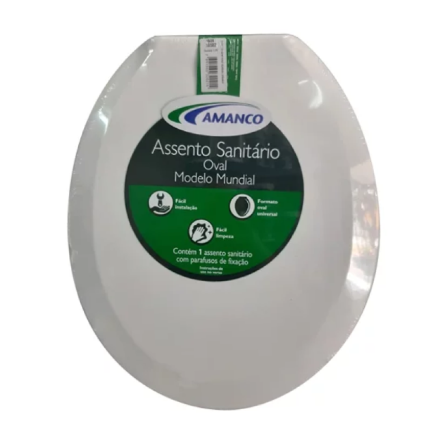 Assento Sanitário Mundial Tradicional Branco Amanco 10502