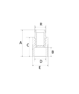 Conector Macho 15mm 1/2 CPVC Amanco