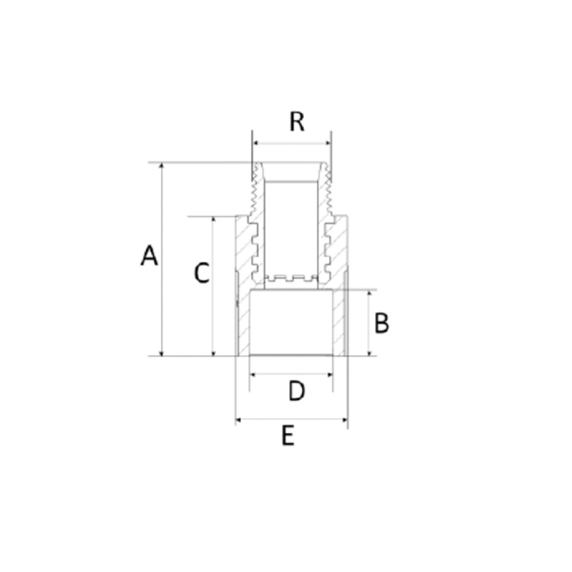 Conector Macho 22mm 3/4 CPVC Amanco