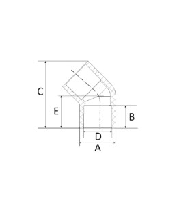 Joelho 22mm 45° CPVC Amanco