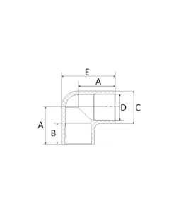 Joelho 22mm 90° CPVC Amanco