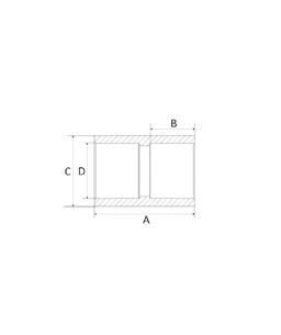 Luva Simples 22mm CPVC Amanco