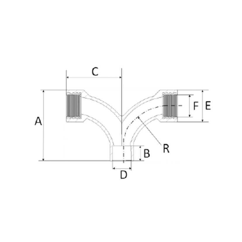 TÊ Misturador Fêmea 15mmX1/2 CPVC Amanco