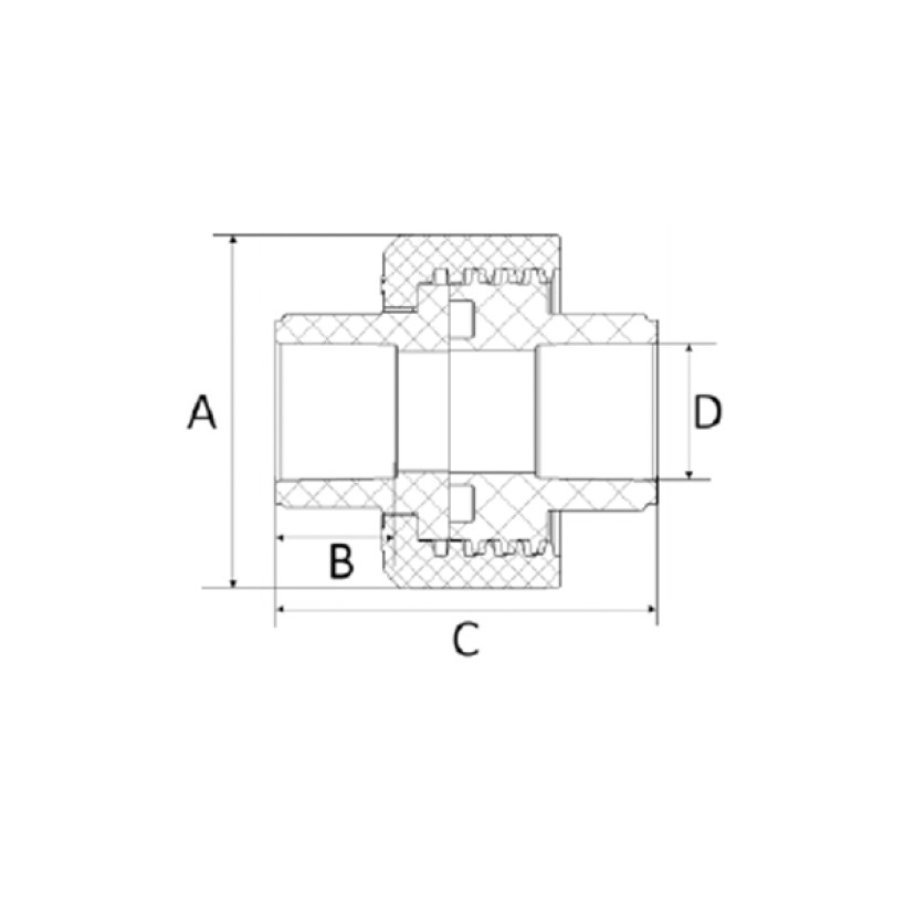 União 22mm CPVC Amanco