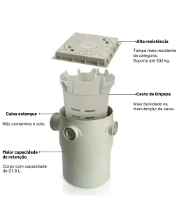 Caixa de Gordura Conjunto Completo Dn 300 Amanco 21524