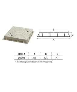 Grelha Para Caixa de Areia e Pluvial Dn300 Amanco 13150
