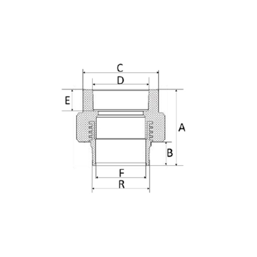 Conector Fêmea/Macho 25mm3/4” PPR Amanco