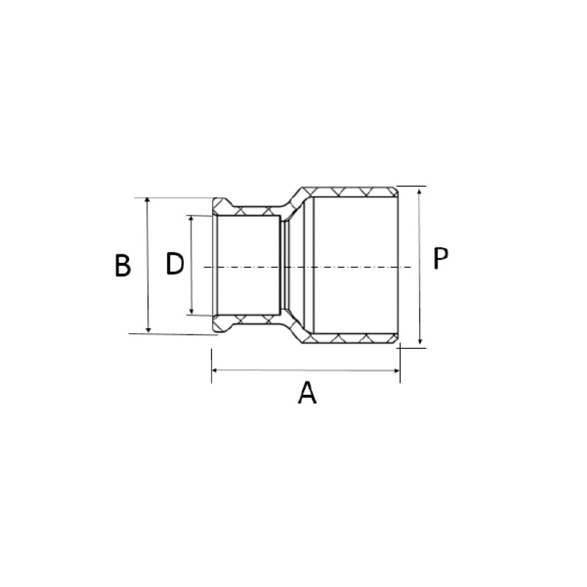 Bucha de Redução Longa 110x60mm Marrom Soldável Amanco