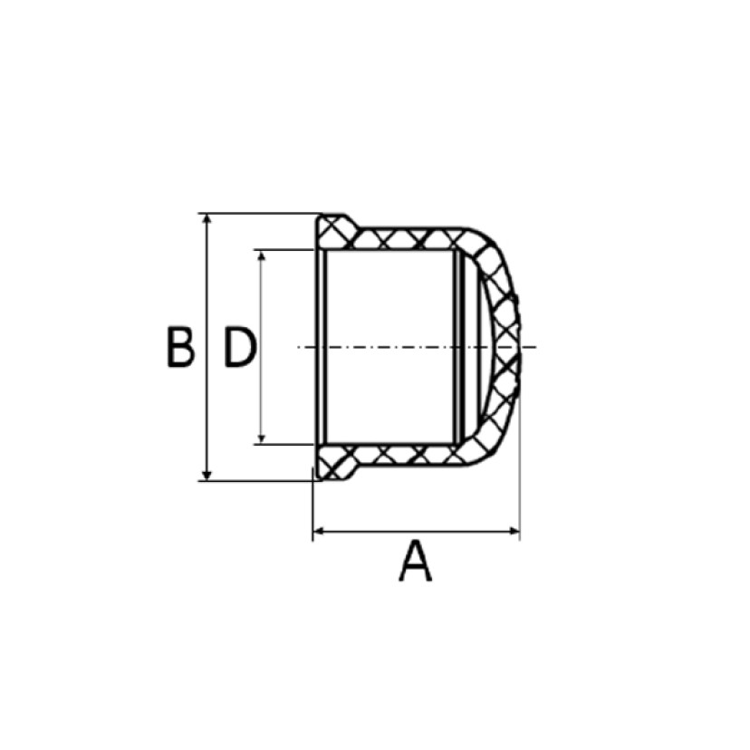 Cap 110mm Marrom Soldável Amanco