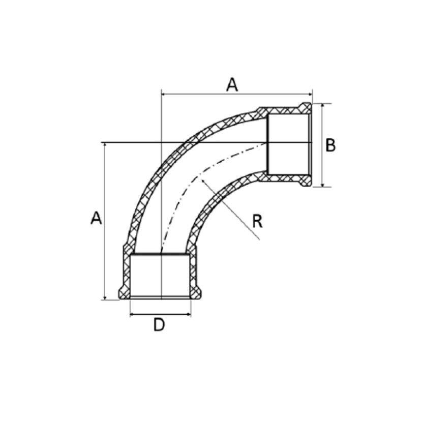 Curva 20mm 90º Marrom Soldável Amanco