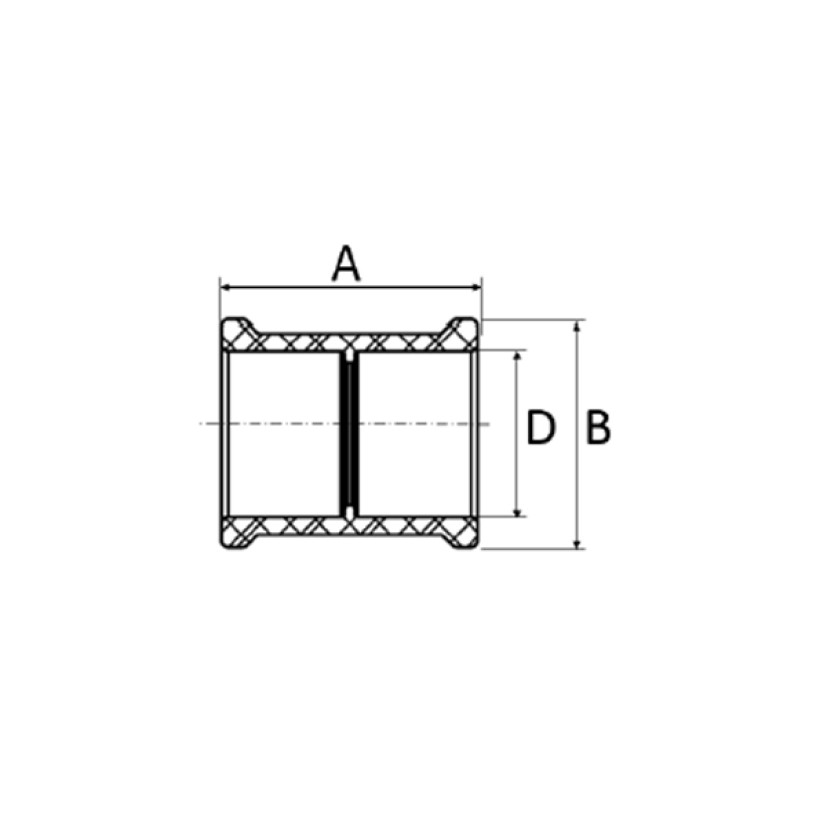 Luva Simples 20mm Marrom Soldável Amanco