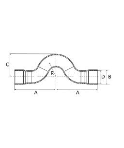 Curva de Transposição 25mm Marrom Soldável Amanco