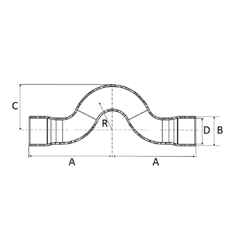 Curva de Transposição 32mm Marrom Soldável Amanco