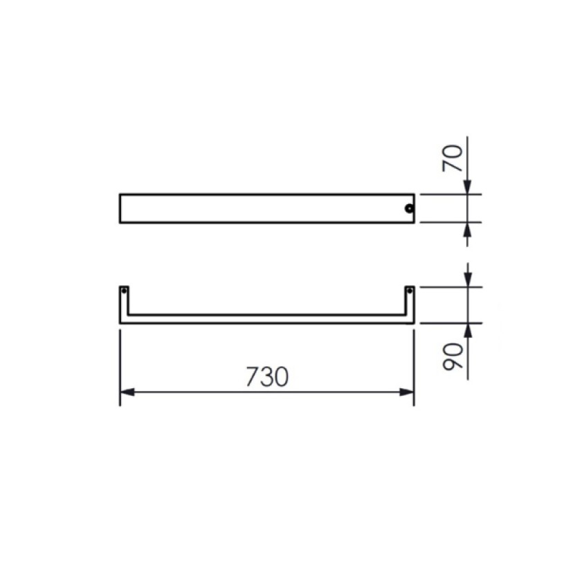 Toalheiro Térmico Jade Horizontal Fio Oculto Inox Polido Bivolt 19.TJ15.IP