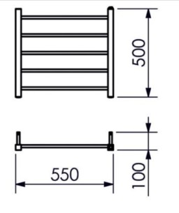 Toalheiro Térmico Fio Aparente Pequeno Quada Premium Branco Brilhante 19.TQ01.BB