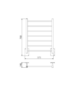 Toalheiro Térmico Fio Oculto Grande Quada Bivolt Premium Branco Brilhante 19.TQ04.BB