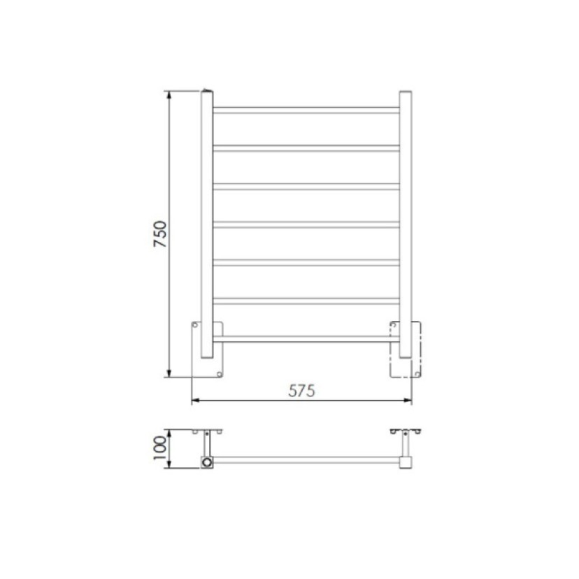 Toalheiro Térmico Fio Oculto Grande Quada Bivolt Premium Branco Brilhante 19.TQ04.BB