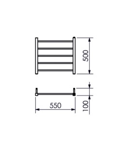 Toalheiro Térmico Fio Aparente Pequeno Sapphire Premium Branco Brilhante 19.TS01.BB