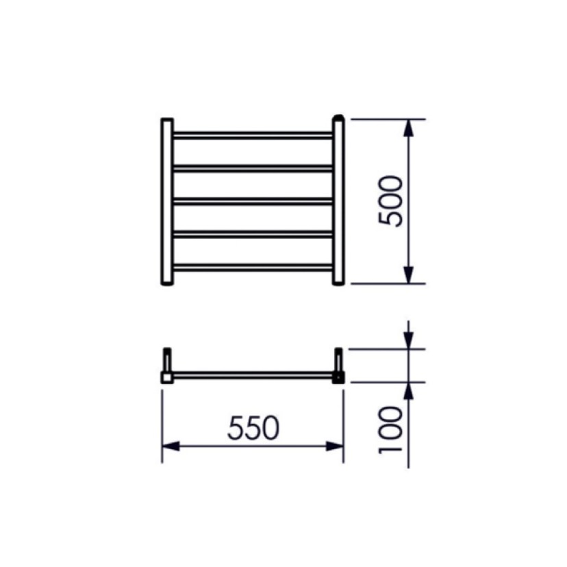 Toalheiro Térmico Fio Aparente Pequeno Sapphire Premium Branco Brilhante 19.TS01.BB