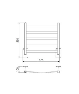 Toalheiro Termico Fio Oculto Pequeno Sapphire Cromado 19.TS02.IP